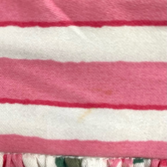 Betsey Johnson Cottagecore Floral and Pink Striped Pleated High Waisted Skirt - Picture 8 of 8